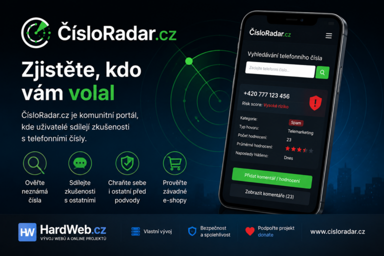 CisloRadar.cz: Projekt, který pomáhá odhalit neznámá telefonní čísla
