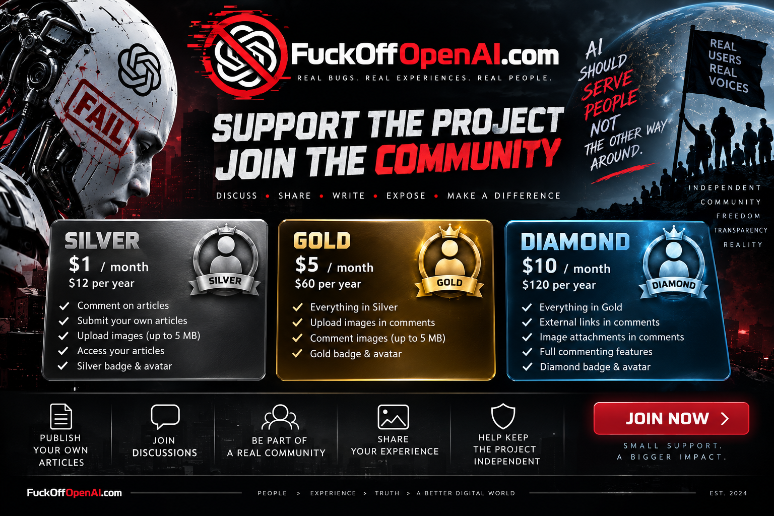 Join FuckOffOpenAI.com — Support the Project and Become Part of the Community